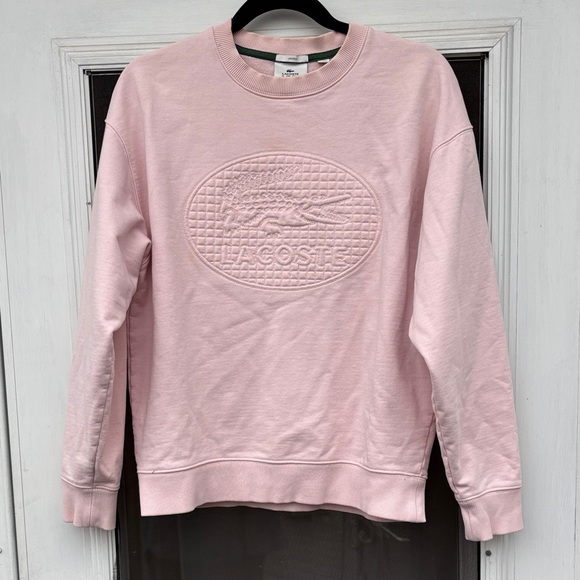 Lacoste Sweaters - Lacoste Ladies/Men’s Light Pink Crew Neck Alligator Sweatshirt-S